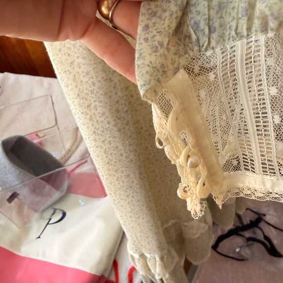 Gunne Sax Jessica 14 Vintage Floral lace Dress 1970s - Picture 10 of 13